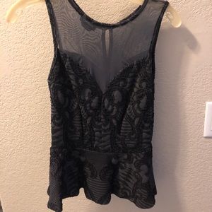 Bebe peplum tank